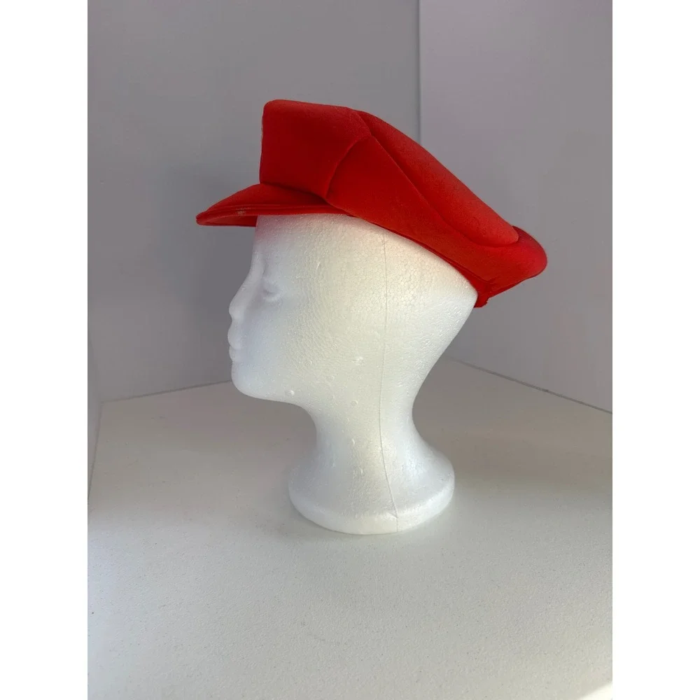 Nintendo Super Mario Bros Red Costume Hat Kids Cosplay Dress Up Newsboy Cap